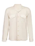 120% Lino pocket long-sleeve shirt - Neutrals