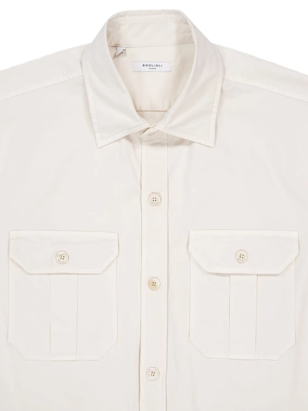 Boglioli Overhemd met zak Wit