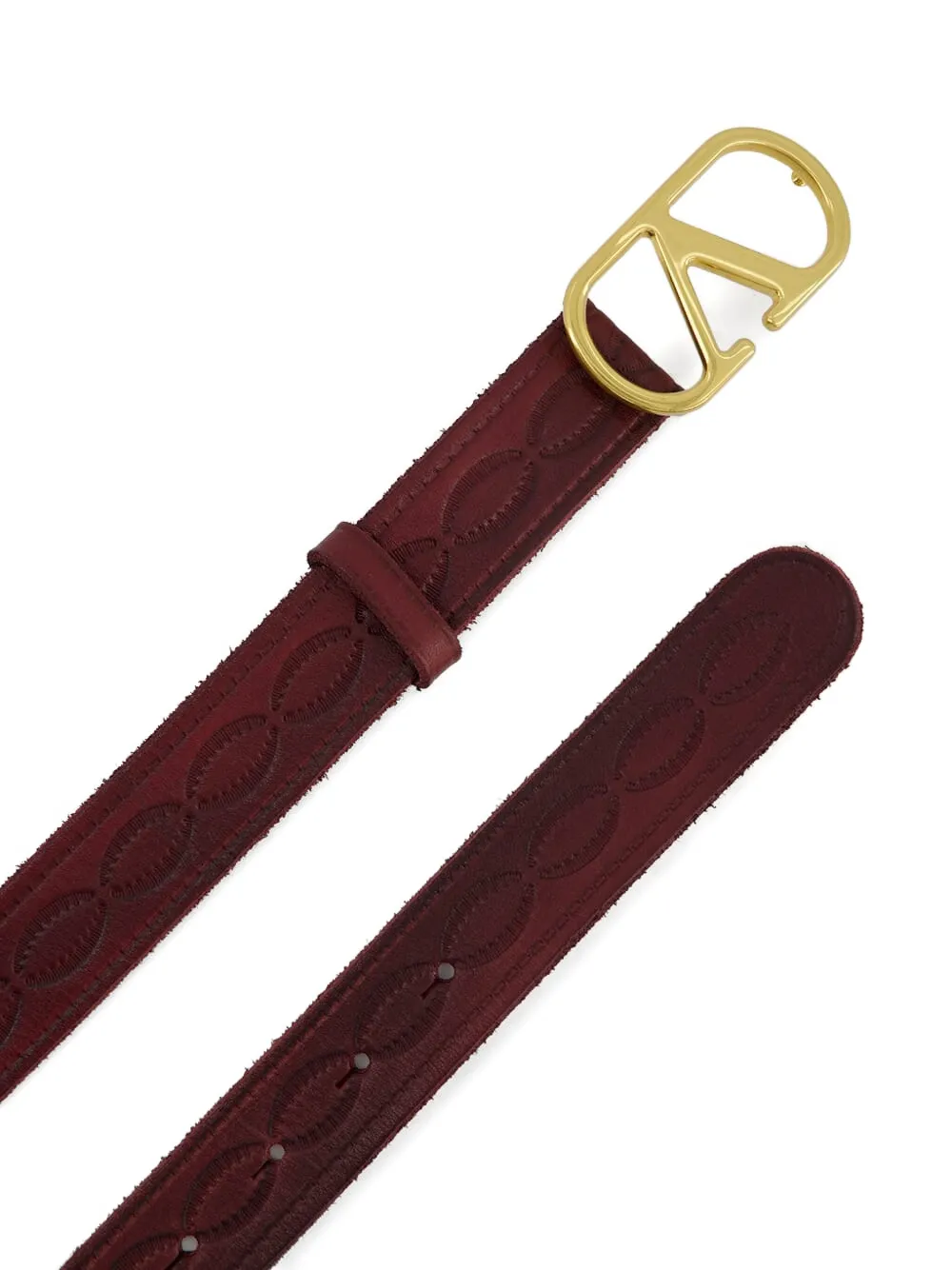 Valentino Garavani VLogo Signature leather belt - Rood