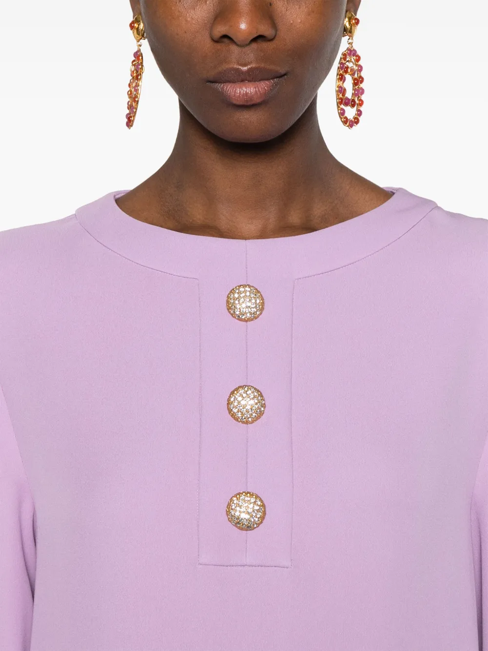 Valentino Garavani Crêpe maxi-jurk Paars