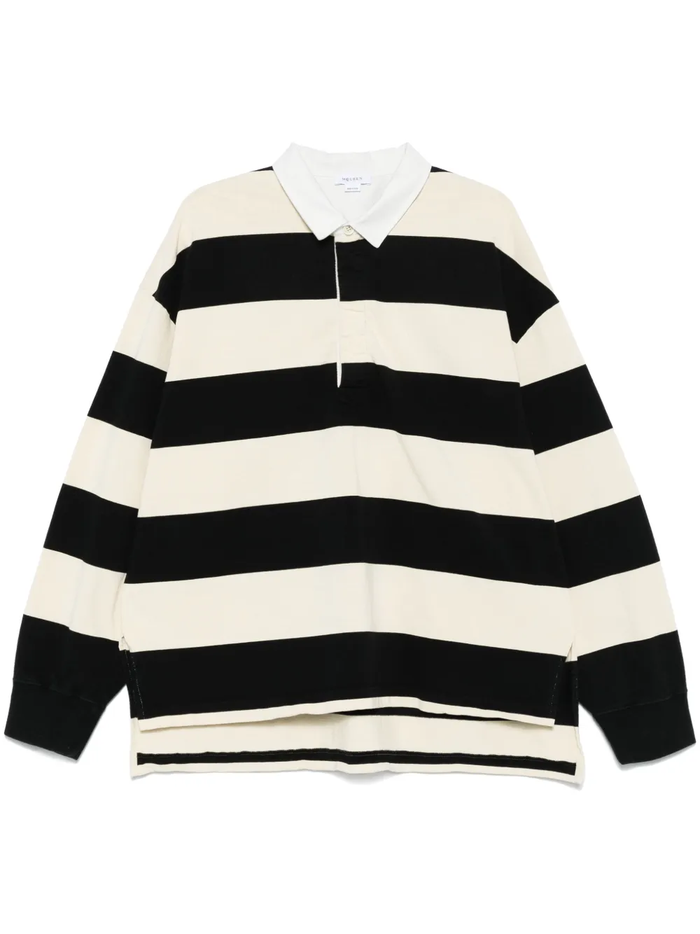 Alexander McQueen striped polo shirt | Neutrals | Image 1