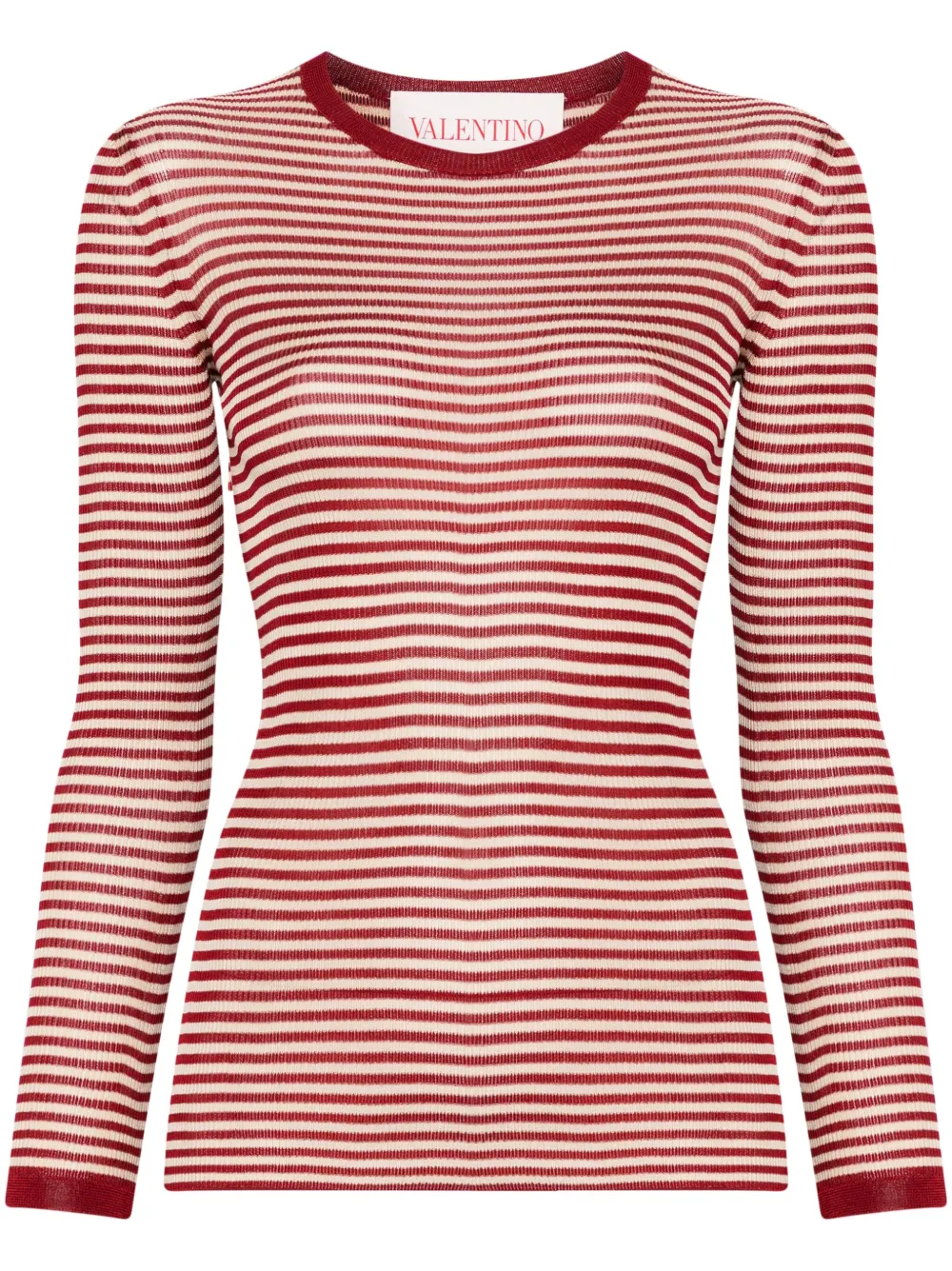 Valentino Garavani Gestreept T-shirt Rood