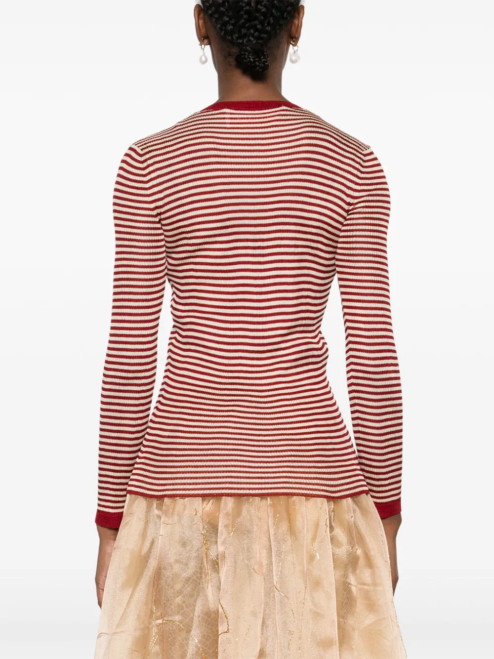 Valentino Garavani Gestreept T-shirt Rood