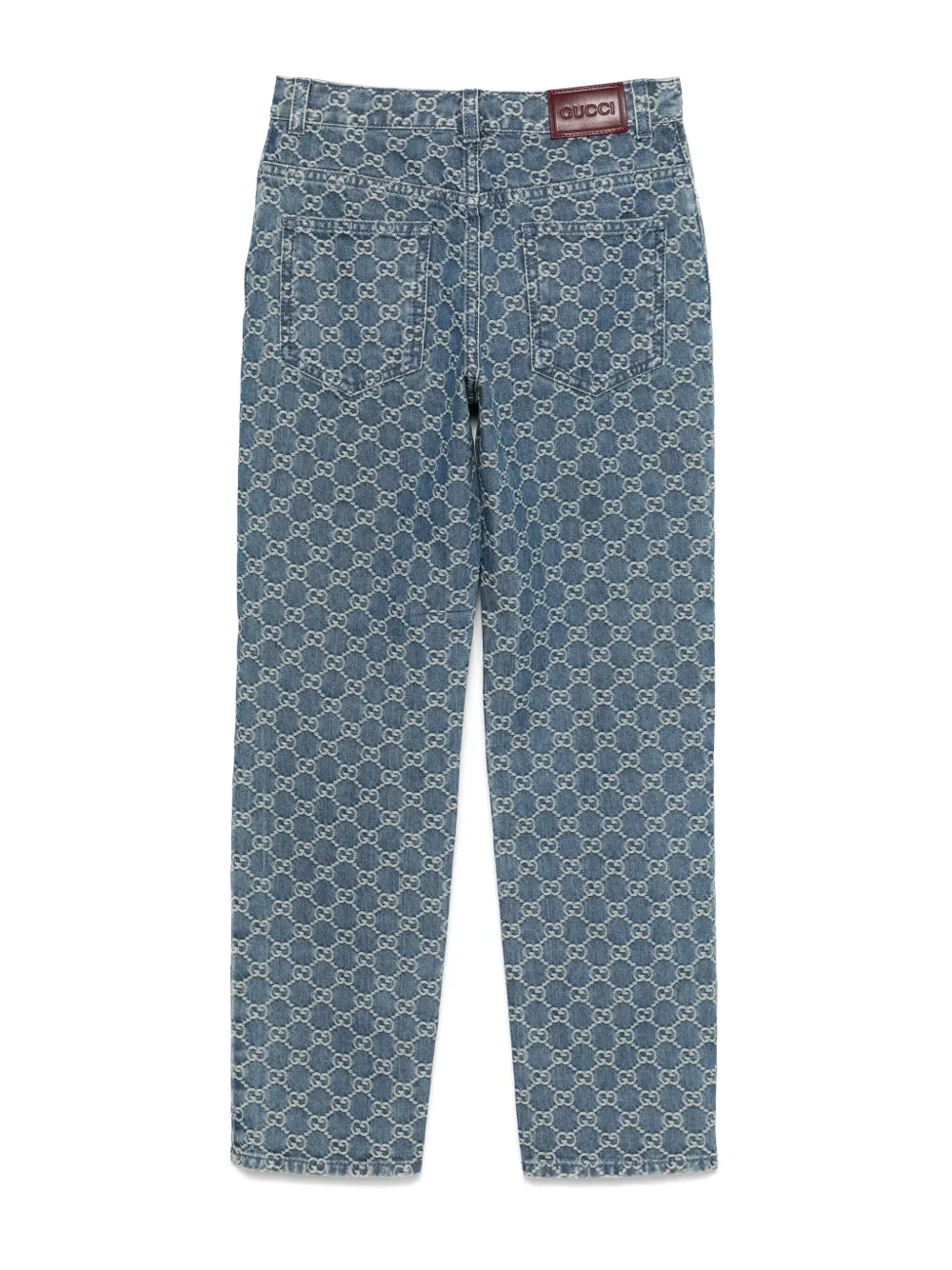 Gucci Kids Jeans met jacquard - Blauw