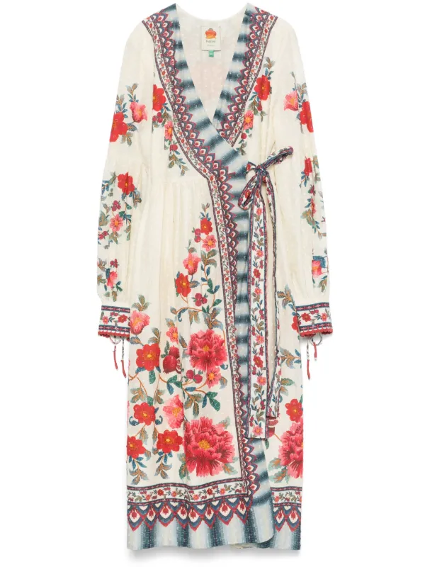 knee length dresses for ladies Porcelain Garden Red Midi Dress