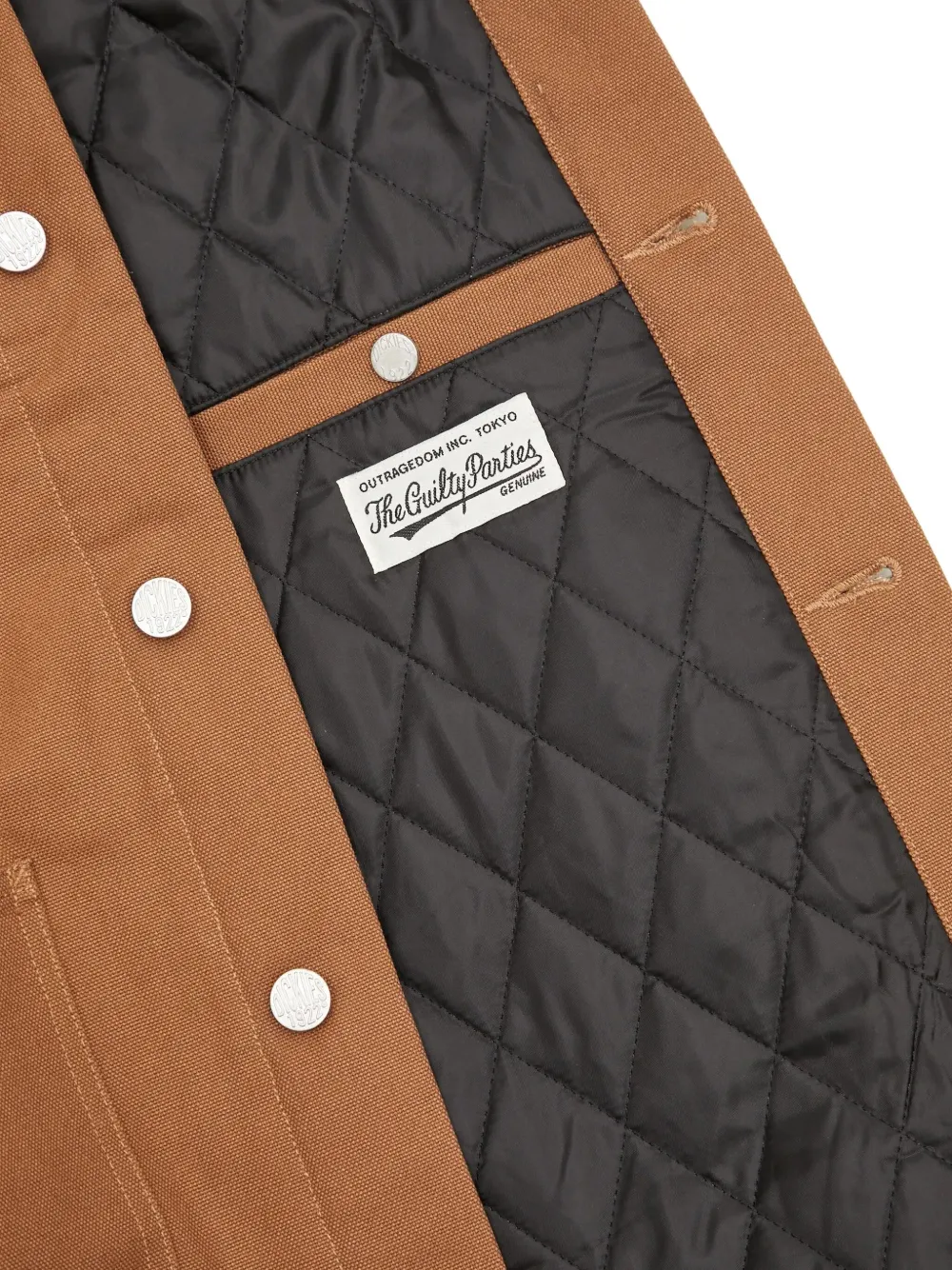 WACKO MARIA x Dickies jack met geborduurd logo Bruin