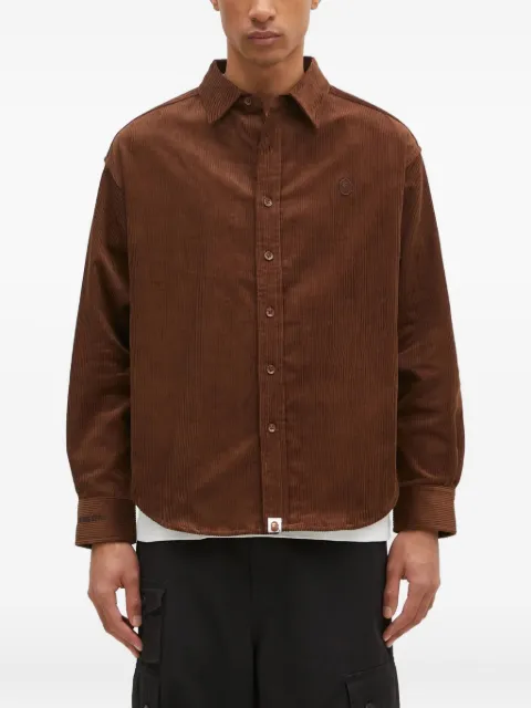 A BATHING APE® corduroy button-down shirt