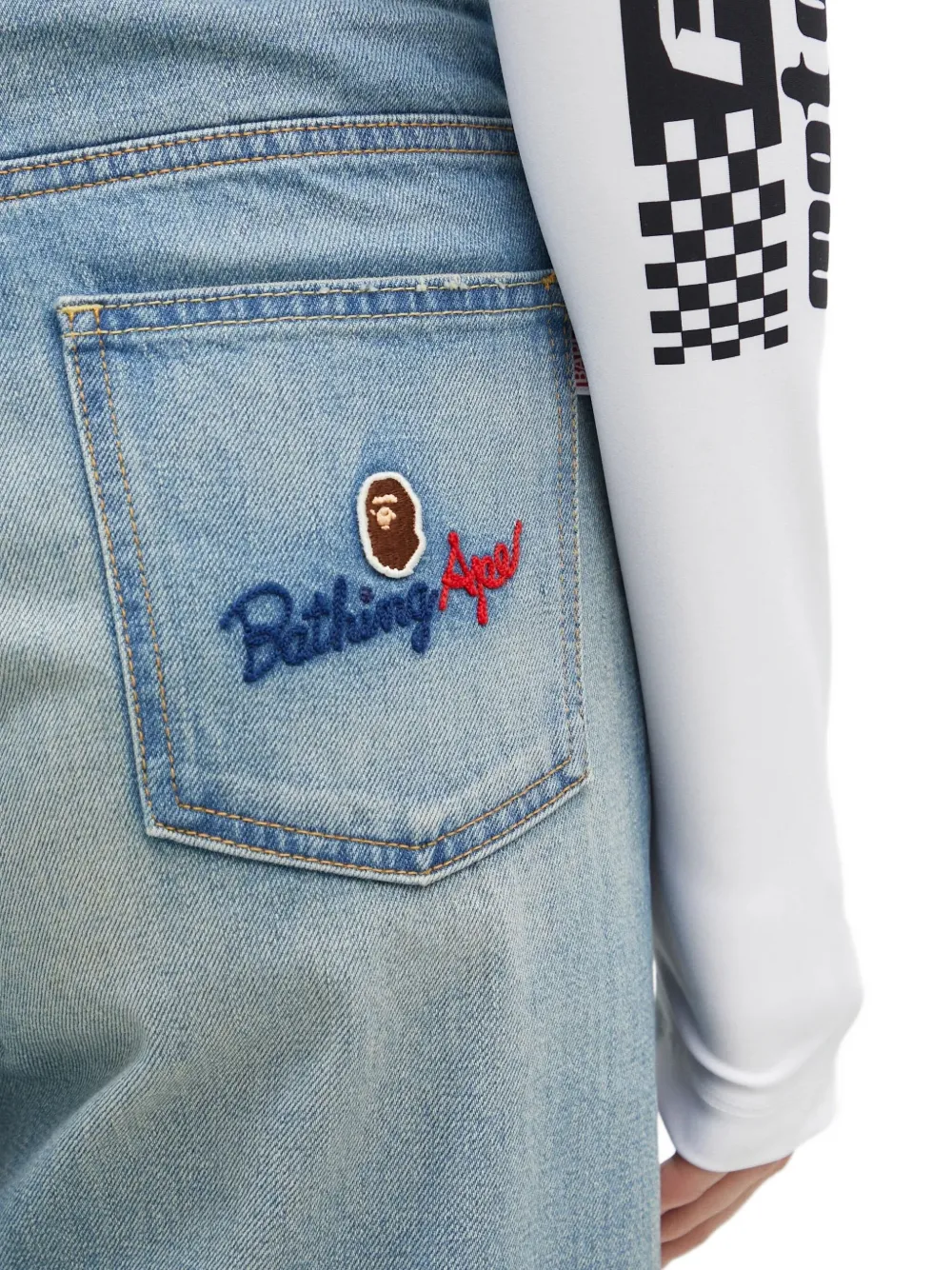 A Bathing Ape Wide-leg Jeans In Blue