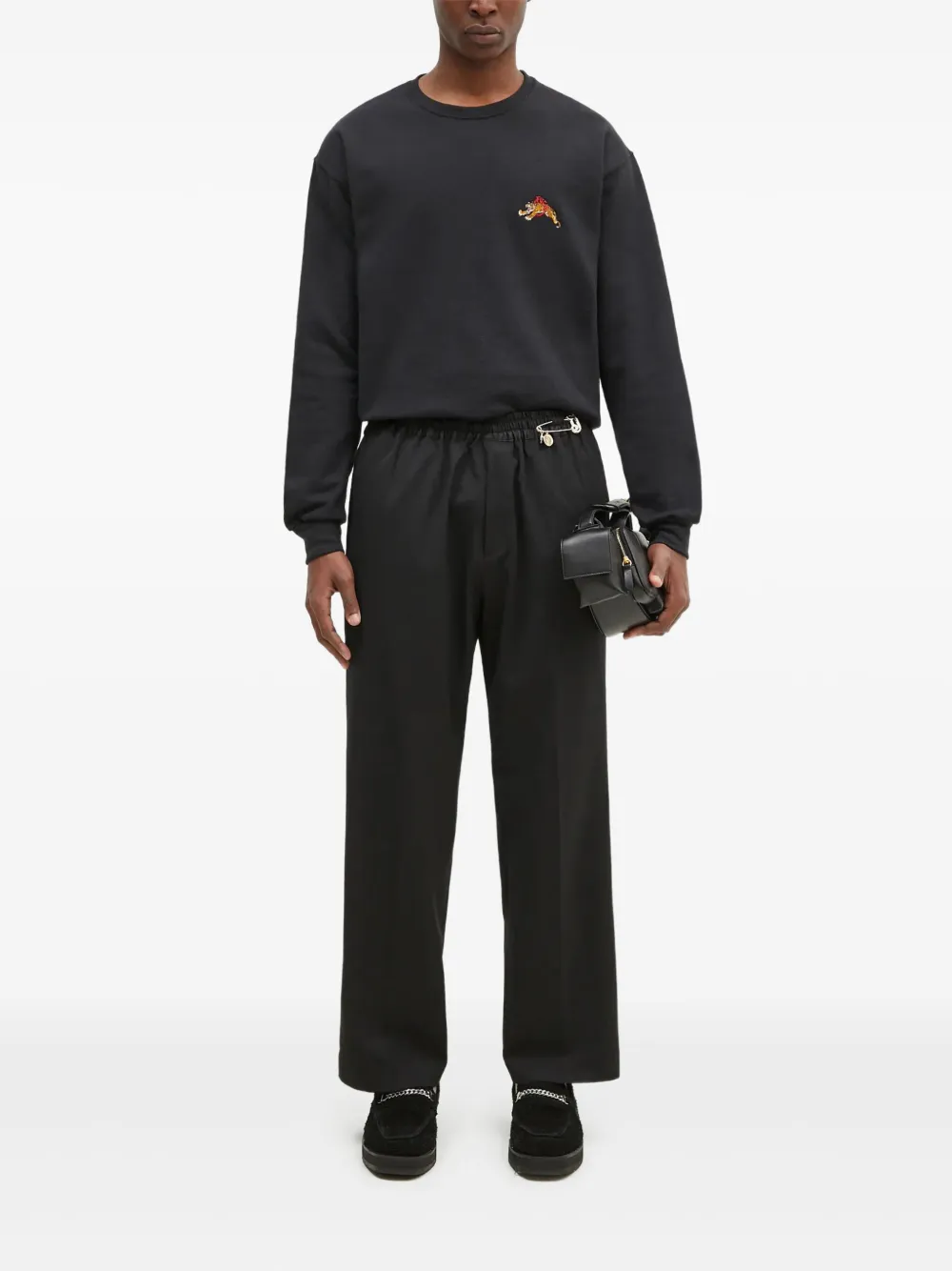 WACKO MARIA x Tim Lehi tiger-embroidered sweatshirt | Black | Image 1