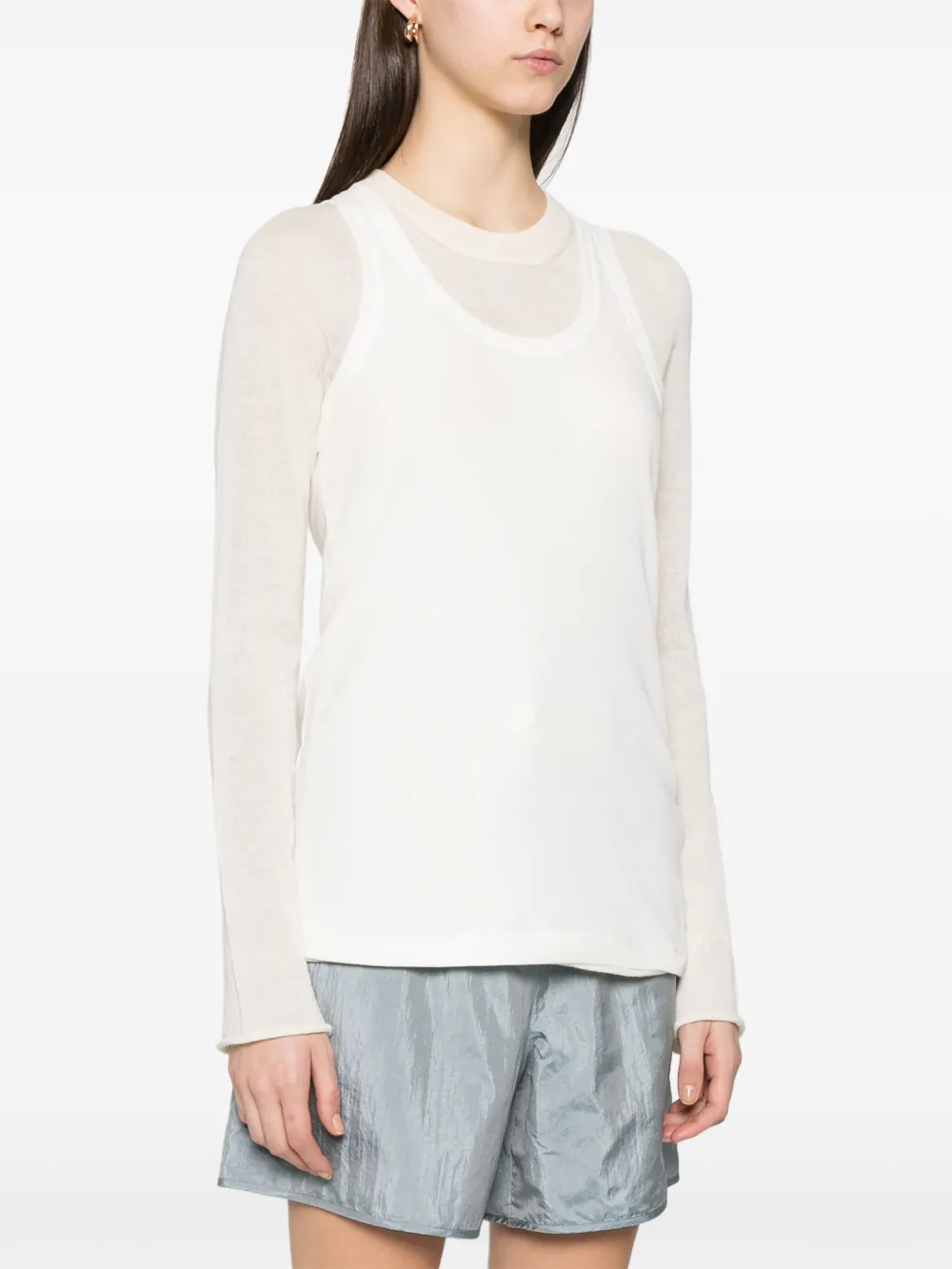 Jil Sander raw-cut sweater Wit