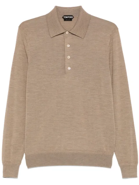TOM FORD playera tipo polo con manga larga