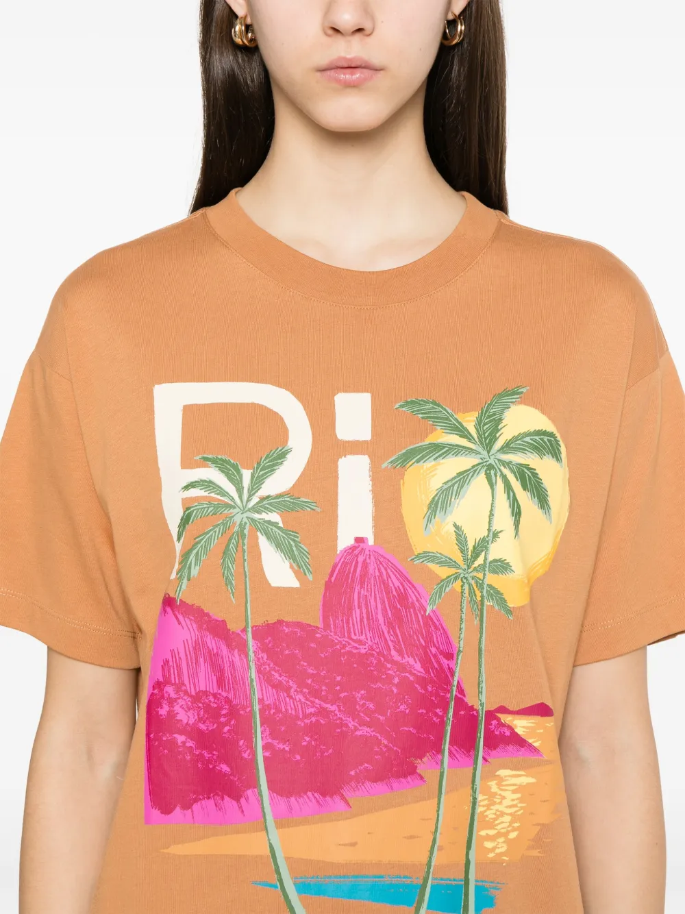 FARM Rio Caramel T-shirt Bruin