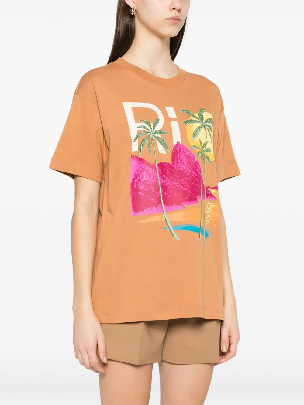 FARM Rio Caramel T-shirt Bruin