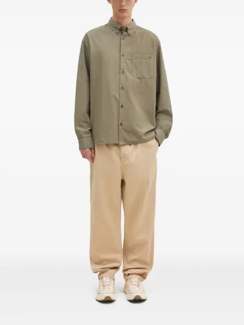 A.P.C. Mateo logo-embroidered pocket shirt