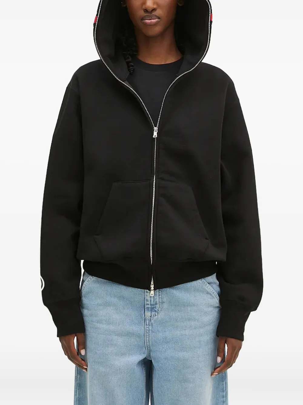 A BATHING APE Shark hoodie met rits Zwart