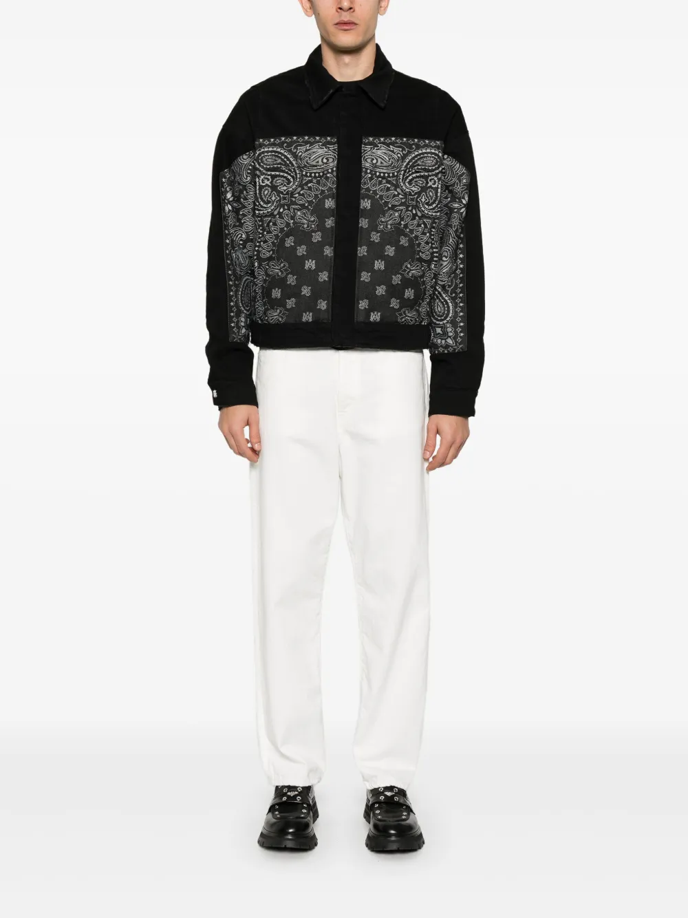 AMIRI Jack met paisley-print - Zwart