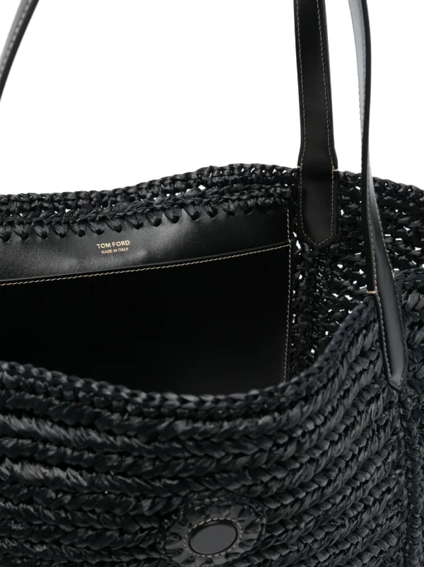 TOM FORD ラフィア ショルダーバッグ | ブラック | FARFETCH JP
