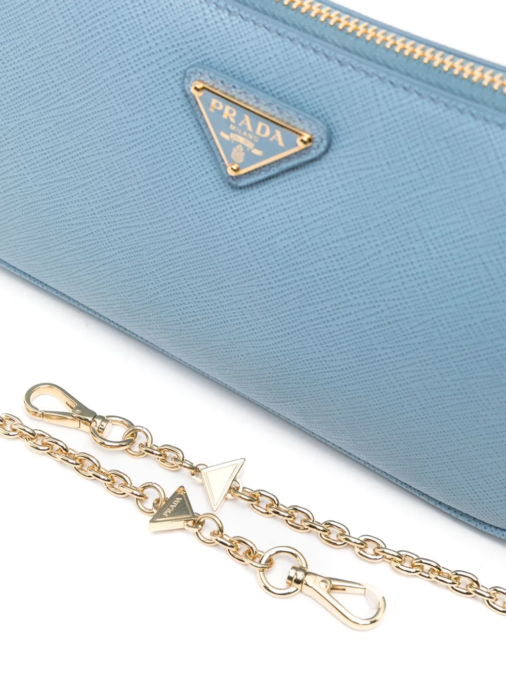 Prada Saffiano leren crossbodytas Blauw