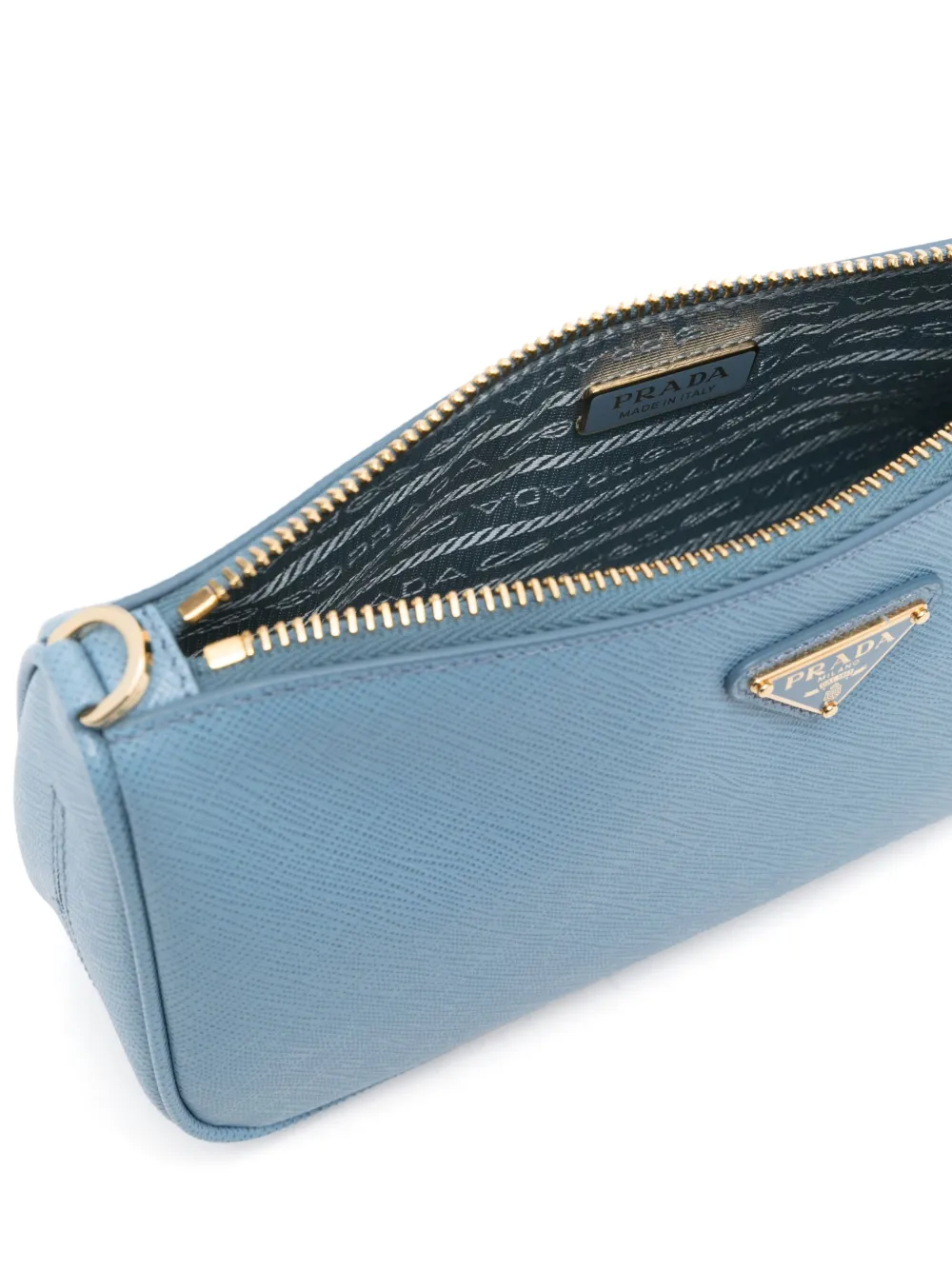 Prada Saffiano leren crossbodytas Blauw