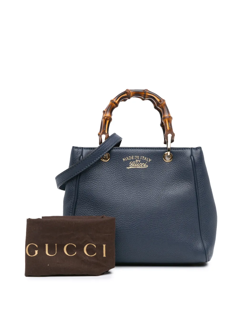 Gucci Pre-Owned 2000-2015 Mini Bamboo Shopper kalfsleren boekentas - Blauw