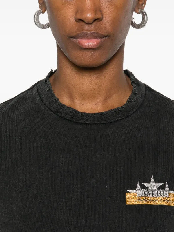 AMIRI Vintage Crystal Star T-shirt | Black | FARFETCH
