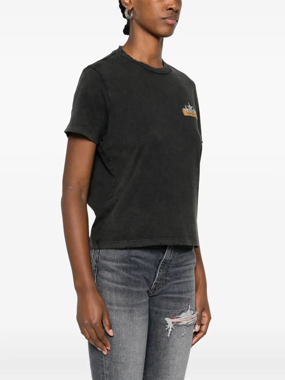 AMIRI Vintage Crystal Star T-shirt Zwart