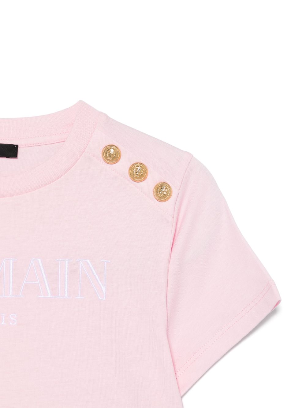 BALMAIN LOGO-EMBROIDERED T-SHIRT