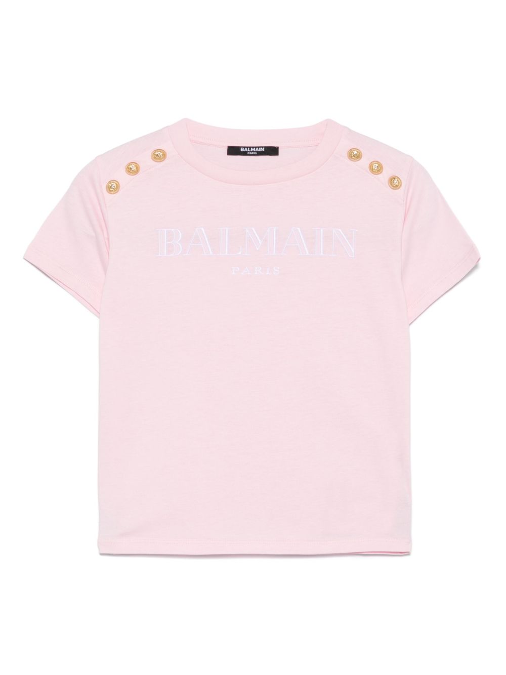 BALMAIN LOGO-EMBROIDERED T-SHIRT