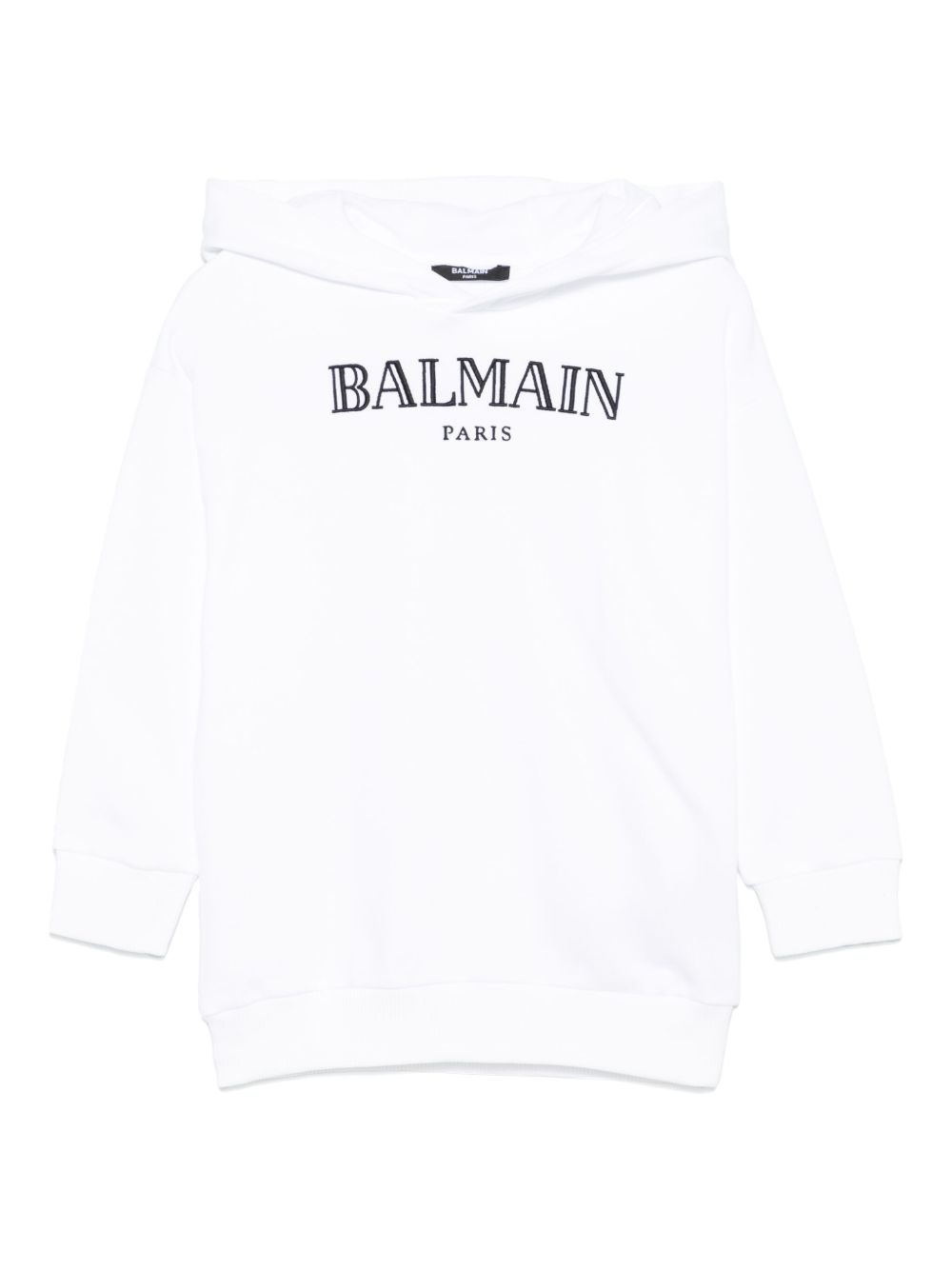 Balmain Kids logo-embroidered hoodie - White