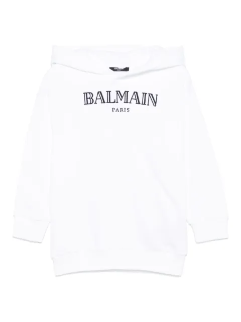 Balmain Kids logo-embroidered hoodie
