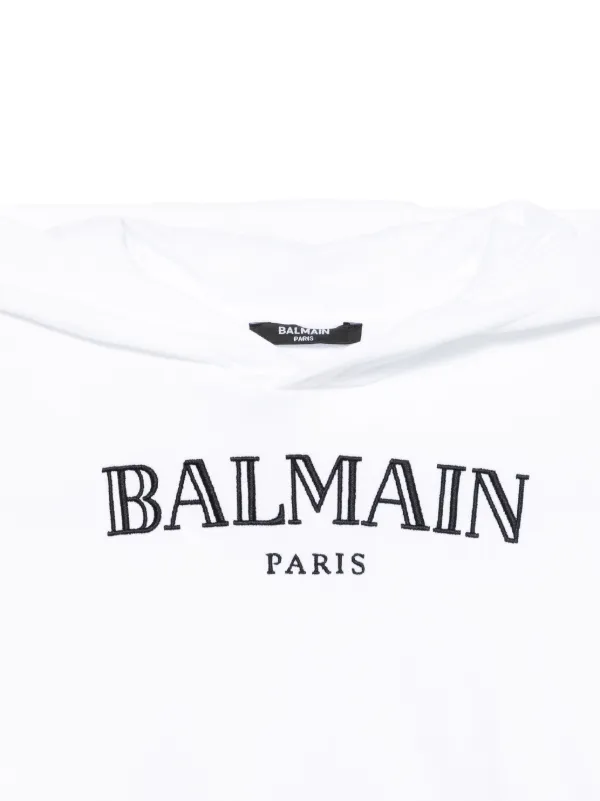 Balmain Kids ロゴ パーカー | ホワイト | FARFETCH JP