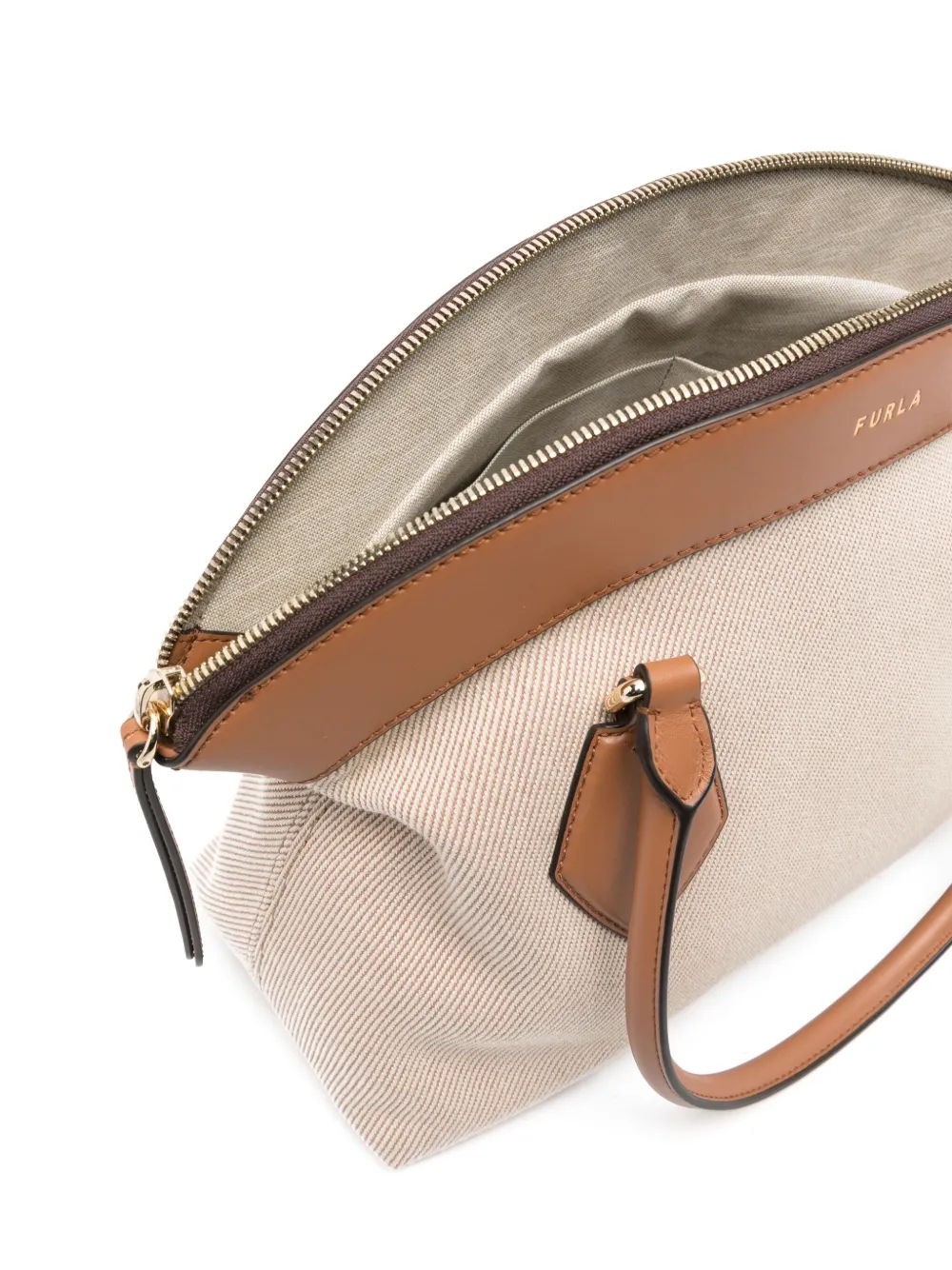 Furla Shopper met jacquard Beige