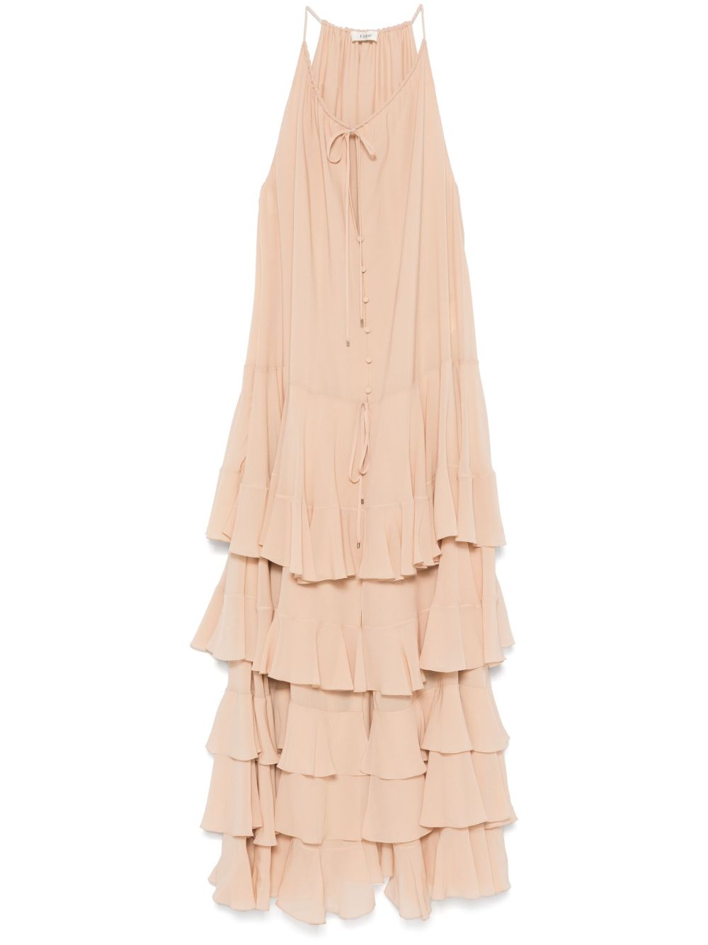 Chloé tiered silk maxi dress