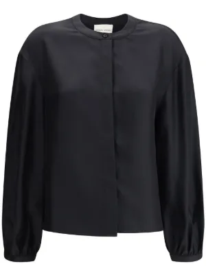Jil Sander ノーカラー シャツ | ブルー | FARFETCH JP
