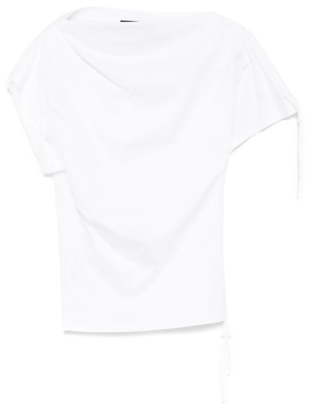 asymmetric neck T-shirt