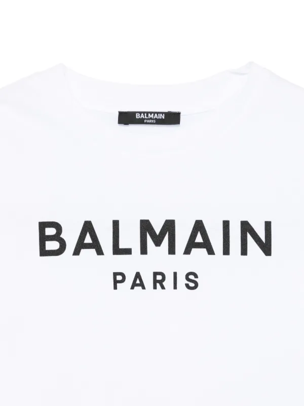 brushed-effect logo-print jumper 