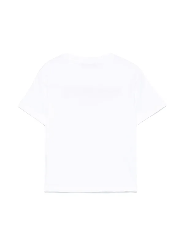 brushed-effect logo-print jumper 