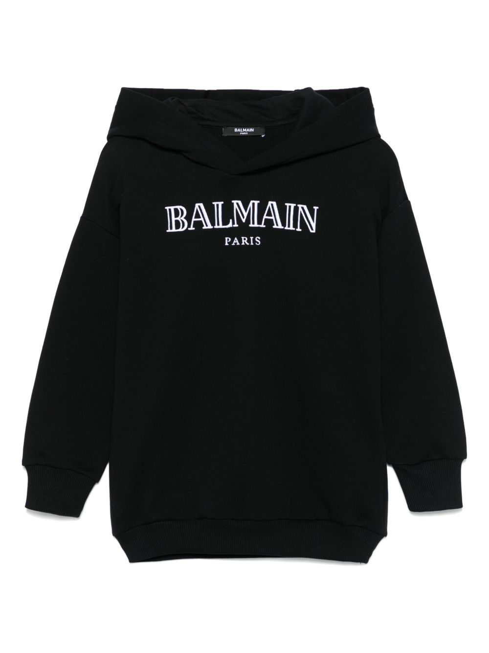 Balmain Kids logo-embroidered hoodie - Black