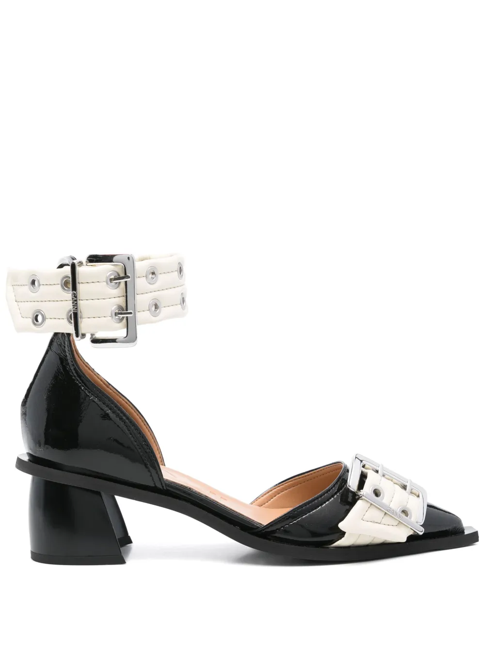 GANNI 55 mm Feminine Buckle pumps Zwart