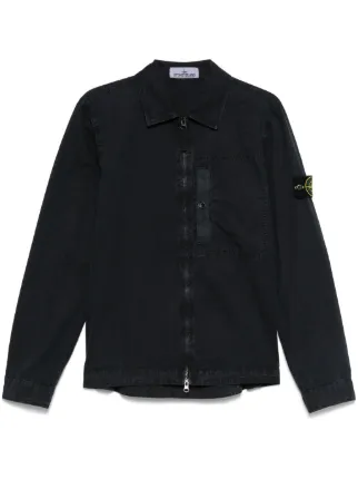 Stone Island コンパスバッジ シャツジャケット | ブルー | FARFETCH JP Stone Island コンパスバッジ シャツジャケット | ブルー | FARFETCH JP