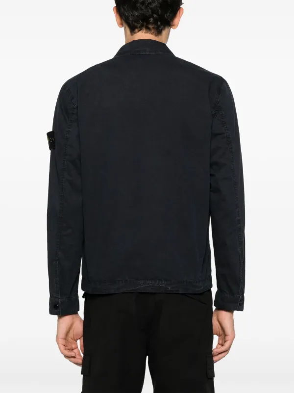 Stone Island コンパスバッジ シャツジャケット | ブルー Stone Island コンパスバッジ シャツジャケット | ブルー