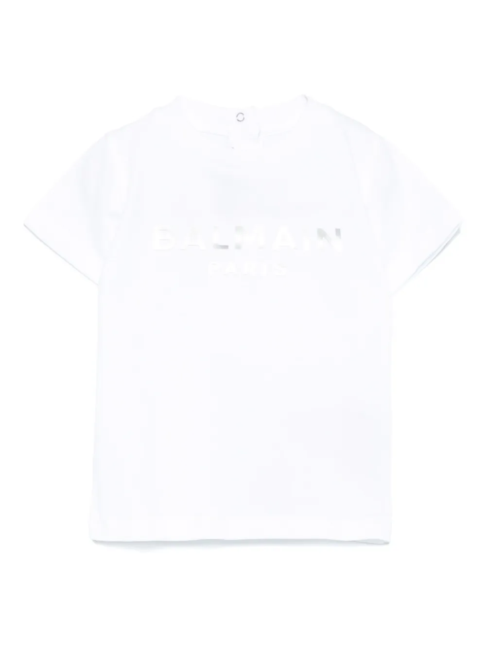 Balmain Kids Katoenen T-shirt Wit