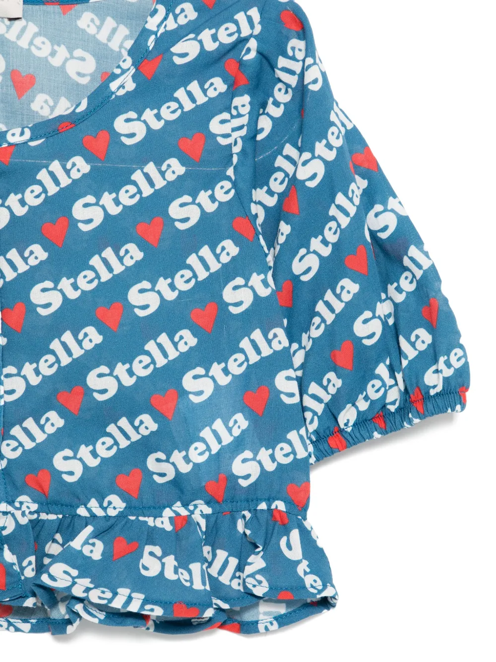 Stella McCartney Kids Shirt met logoprint Blauw