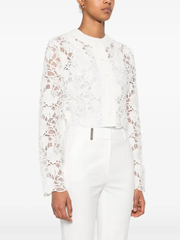 ジャケット ERMANNO SCERVINO Woman Jacket White D462K405FKE 10602 Ermanno Scervino guipure-lace Jacket | White | FARFETCH