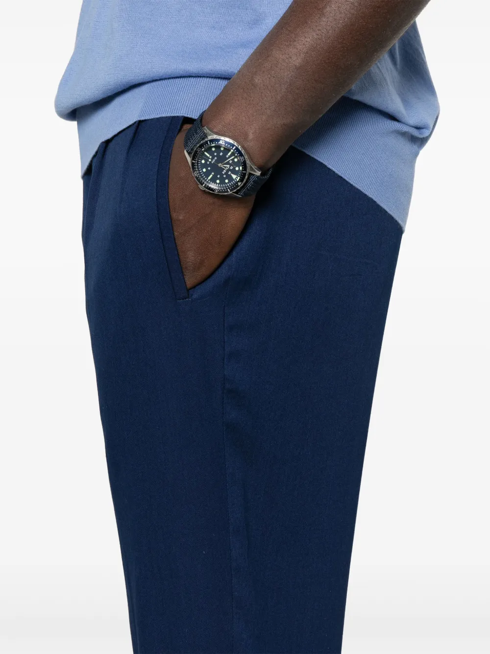 KITON TAPERED-LEG TROUSERS 