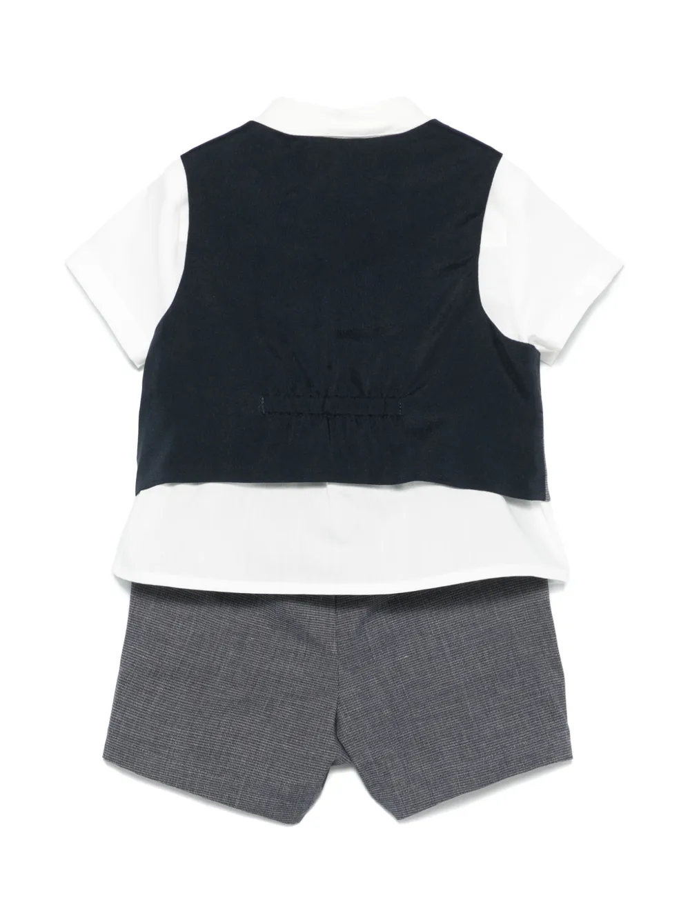 Emporio Armani Kids Geruite shorts - Grijs