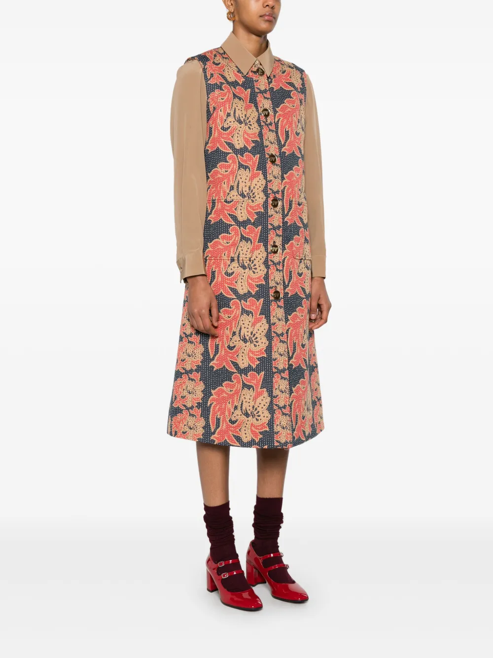 Valentino Garavani Vestjas met bloemjacquard Blauw