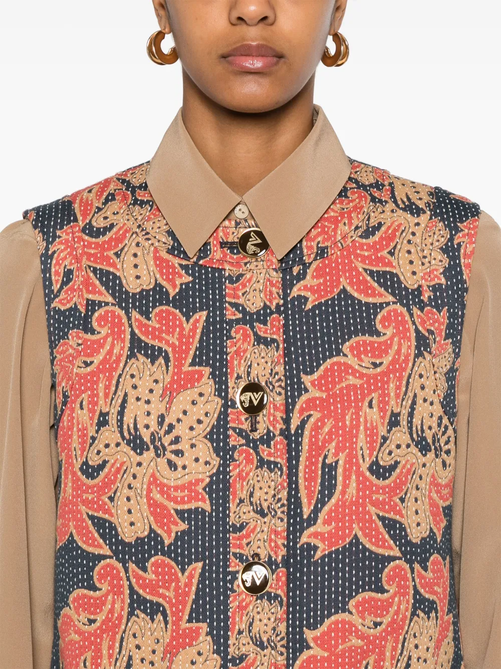 Valentino Garavani Vestjas met bloemjacquard Blauw