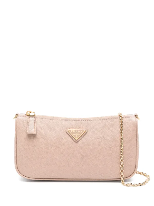 クラッチバッグ PRADA  Clutches Women Leather Pink/Peony Prada Saffiano Leather Envelope Clutch | Pink | FARFETCH