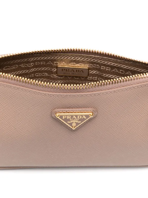 Prada Saffiano-leather Cross Body Bag | Pink | FARFETCH